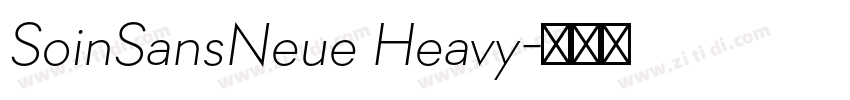 SoinSansNeue Heavy字体转换